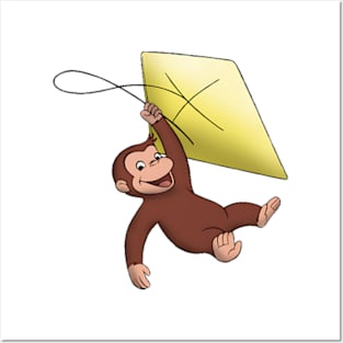 Curious George Flying Posters and Art